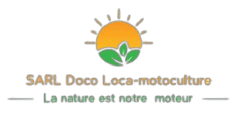 logo avec un soleil le nom de l'entreprise et le slogan